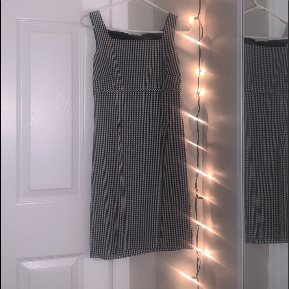 Gingham Black and White Picnic Table Dress
